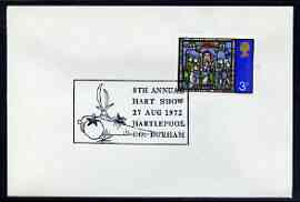 Postmark - Great Britain 1972 cover bearing illustrated cancellation for 8th Hart Show, Hartlepool (showng Vegetables)