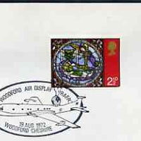 Postmark - Great Britain 1972 cover bearing illustrated cancellation for RAFA Woodford Air Display