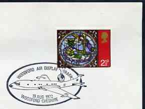 Postmark - Great Britain 1972 cover bearing illustrated cancellation for RAFA Woodford Air Display
