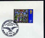 Postmark - Great Britain 1972 cover bearing illustrated cancellation for 30th Anniversary of Formation of pathfinder Force (BFPS)