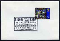 Postmark - Great Britain 1972 cover bearing illustrated cancellation for Kirkby Arts, Crafts & Horticulture Show