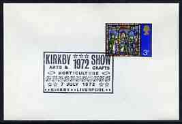 Postmark - Great Britain 1972 cover bearing illustrated cancellation for Kirkby Arts, Crafts & Horticulture Show