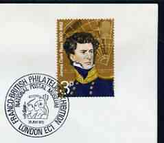 Postmark - Great Britain 1972 cover bearing illustrated cancellation for Franco-British Philatelic Exhibition at National Postal Museum