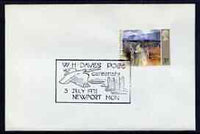 Postmark - Great Britain 1971 cover bearing illustrated cancellation for W H Davies (poet) Centenary