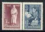 Finland 1948 400th Anniversary of Translation of New Testiment perf set of 2 unmounted mint, SG 467-68*