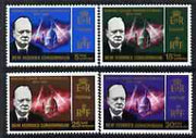 New Hebrides - English 1966 Churchill Commem perf set of 4 unmounted mint, SG 114-17