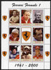 Angola 2010 Ferrari Formula 1 World Champions perf sheetlet containing 8 values plus label unmounted mint. Note this item is privately produced and is offered purely on its thematic appeal