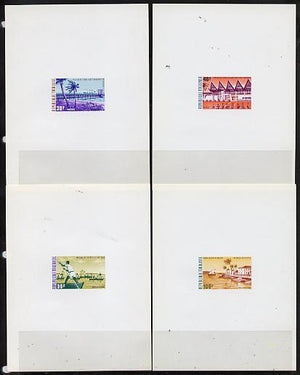 Togo 1974 Coastal Scenes set of 4 deluxe proof sheets in full issued colours