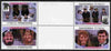 Tuvalu - Nanumea 1986 Royal Wedding (Andrew & Fergie) $1 with 'Congratulations' opt in gold in unissued perf tete-beche inter-paneau block of 4 (2 se-tenant pairs) unmounted mint from Printer's uncut proof sheet
