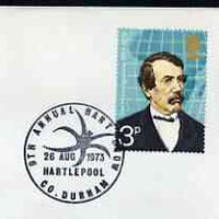 Postmark - Great Britain 1973 cover bearing illustrated cancellation for 9th Hart Show, Hartlepool (showng Tomato)