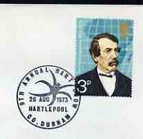 Postmark - Great Britain 1973 cover bearing illustrated cancellation for 9th Hart Show, Hartlepool (showng Tomato)
