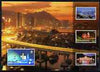 Hong Kong 1996 Hong Kong '97 Stamp Exhibition Hologram Postcard No 8 (Hong Kong at Night) showing $1 Space Museum stamp in hologram form plus reproductions of other night-time stamp designs, fine cto used