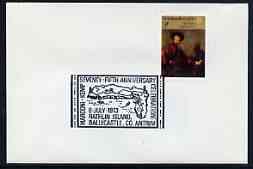 Postmark - Great Britain 1973 cover bearing illustrated cancellation for Marconi-Kemp 75th Anniversary, Rathlin Island