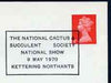 Postmark - Great Britain 1970 cover bearing special cancellation for National Cactus & Succulent Society national Show