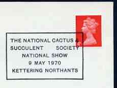 Postmark - Great Britain 1970 cover bearing special cancellation for National Cactus & Succulent Society national Show