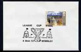 Postmark - Great Britain 1972 cover bearing illustrated cancellation for League Cup Final, Wembley
