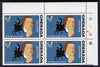 Grenada 1976 USA Bicentenary 1/2c (Paul Revere) corner block of 4, one stamp with green flaw above inscription (R1/3) unmounted mint