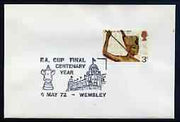 Postmark - Great Britain 1972 cover bearing illustrated cancellation for FA Cup Final Centenary Year