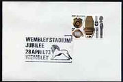 Postmark - Great Britain 1973 cover bearing illustrated cancellation for Wembley Stadium Jubilee