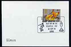 Postmark - Great Britain 1974 card bearing illustrated cancellation for Leeds United League Champions