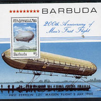 Barbuda 1983 Manned Flight (Zeppelin) m/sheet unmounted mint, SG MS 666