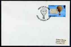 Postmark - Jersey 1973 Balloon L'Armee de La Laoire on plain cover with illustrated first day cancel