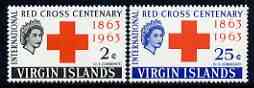 British Virgin Islands 1963 Red Cross Centenary perf set of 2 unmounted mint, SG 175-76