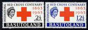 Basutoland 1963 Red Cross Centenary perf set of 2 unmounted mint, SG 81-82