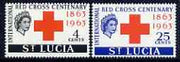 St Lucia 1963 Red Cross Centenary perf set of 2 unmounted mint, SG 195-96