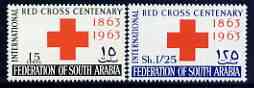 South Arabian Federation 1963 Red Cross Centenary perf set of 2 unmounted mint, SG 1-2