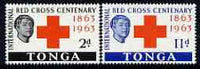 Tonga 1963 Red Cross Centenary perf set of 2 unmounted mint, SG 141-42