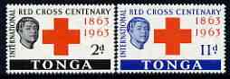 Tonga 1963 Red Cross Centenary perf set of 2 unmounted mint, SG 141-42