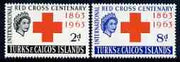 Turks & Caicos Islands 1963 Red Cross Centenary perf set of 2 unmounted mint, SG 255-56