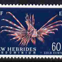 New Hebrides - English 1967 Lionfish 60c new value definitive unmounted mint, SG 129