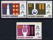 New Hebrides - English 1966 UNESCO set of 3 unmounted mint, SG 122-24