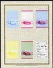 St Lucia 1985 Cars #3 (Leaders of the World) $1.50 Ferrari '246 GTS' set of 7 imperf progressive proof pairs comprising the 4 individual colours plus 2, 3 and all 4 colour composites mounted on special Format International cards (as SG 795a)