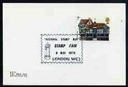 Postmark - Great Britain 1975 card bearing illustrated cancellation for National Stamp Day, Stamp Fair showing post box