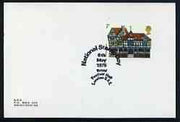 Postmark - Great Britain 1975 card bearing illustrated cancellation for National Stamp Day, Royal Festival Hall