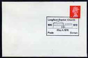 Postmark - Great Britain 1970 cover bearing illustrated cancellation for Longfleet Baptist Church