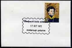 Postmark - Great Britain 1972 cover bearing illustrated cancellation for Rowntree's Philatelic Exhibition