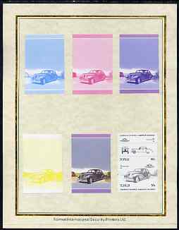 Tuvalu 1985 Cars #2 (Leaders of the World) 50c Packard Clipper set of 7 imperf progressive proof pairs comprising the 4 individual colours plus 2, 3 and all 4 colour composites mounted on special Format International cards (7 se-t……Details Below