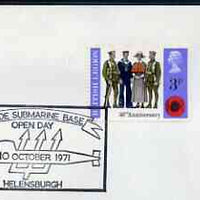 Postmark - Great Britain 1971 cover bearing illustrated cancellation for Clyde Submarine Base Open Day