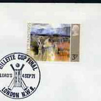 Postmark - Great Britain 1971 cover bearing special illustrated cancellation for Gillette Cricket Cup Final