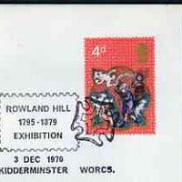 Postmark - Great Britain 1970 cover bearing illustrated cancellation for Rowland Hill Exhibition
