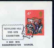Postmark - Great Britain 1970 cover bearing illustrated cancellation for Rowland Hill Exhibition
