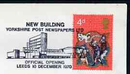 Postmark - Great Britain 1970 cover bearing illustrated cancellation for New Building Yorkshire Post Newspapers Ltd