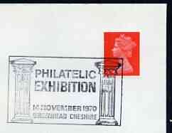 Postmark - Great Britain 1970 cover bearing illustrated cancellation for Philatelic Exhibition, Birkenhead (showing Pillar Boxes)