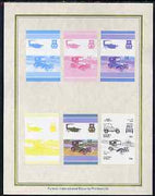 Tuvalu - Nanumea 1986 Cars #3 (Leaders of the World) 50c Peugeot Bébé set of 7 imperf progressive proof pairs comprising the 4 individual colours plus 2, 3 and all 4 colour composites mounted on special Format International cards ……Details Below