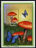 Maldive Islands 2001 (?) Fungi perf souvenir sheet #1 (Tricholoma aurantium) signed by Thomas C Wood the designer