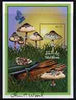 Maldive Islands 2001 (?) Fungi perf souvenir sheet #2 (Lepiota procera) signed by Thomas C Wood the designer